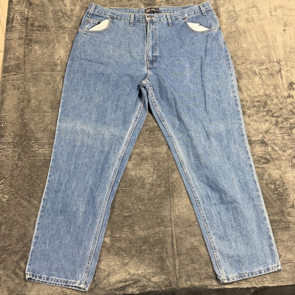 Faded Glory Original Fit Jeans Mens 42x30 Blue Denim Straight Leg Made in USA